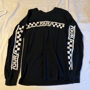 Vintage Purpose tour Justin Bieber Black Graphic Long Sleeve “Tour” shirt